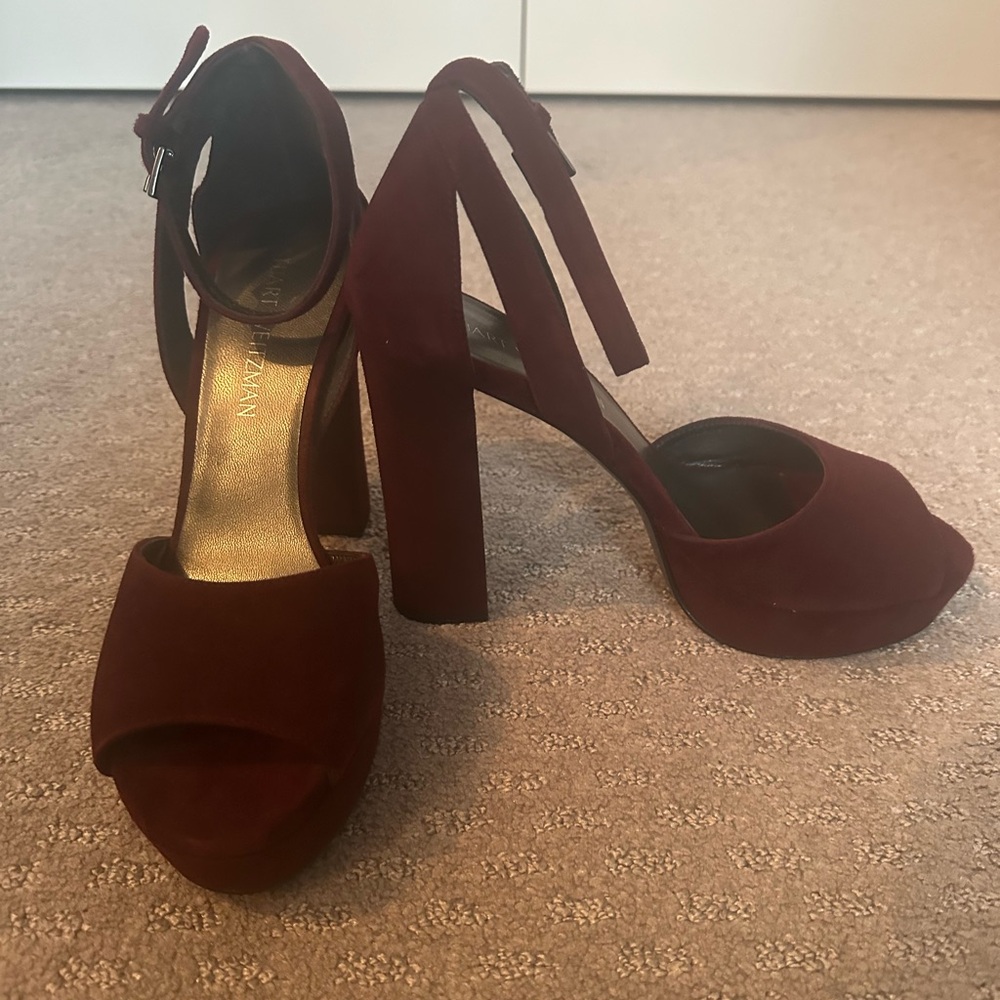 Stuart Weitzman Burgundy Heels